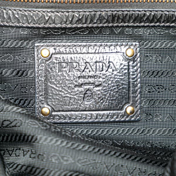 Pre-owned Prada Tessuto Pietre Tote Black