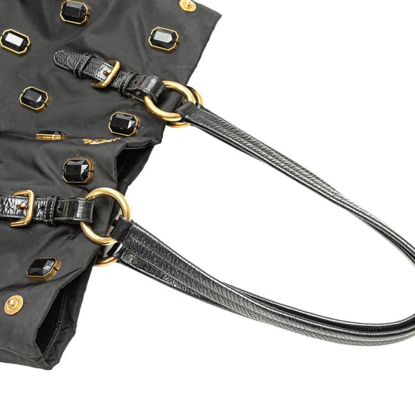 Pre-owned Prada Tessuto Pietre Tote Black
