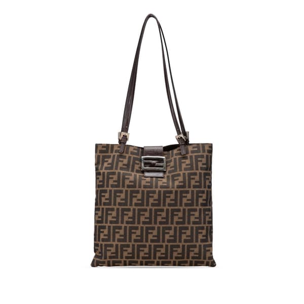 Pre-owned Fendi Zucca Canvas Tote Brown