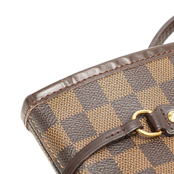 Pre-owned Louis Vuitton Damier Ebene Neverfull MM Brown