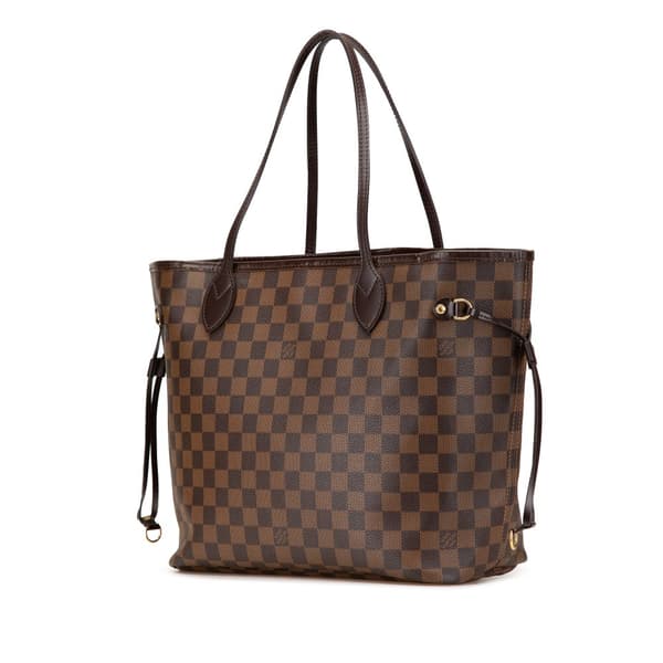 Pre-owned Louis Vuitton Damier Ebene Neverfull MM Brown