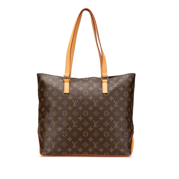 Pre-owned Louis Vuitton Monogram Cabas Mezzo Brown