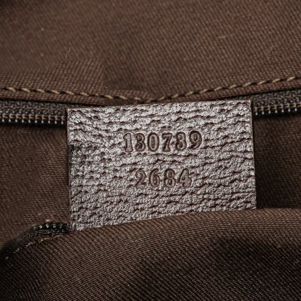 Pre-owned Gucci GG Canvas Abbey D Ring Tote Brown