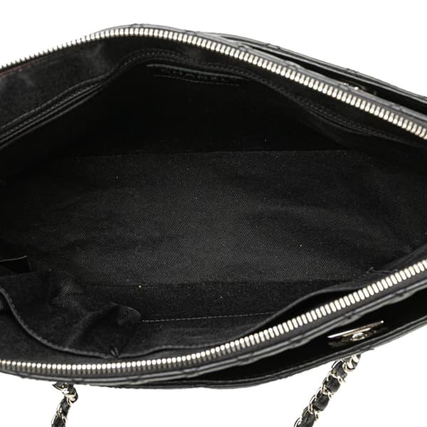 Pre-owned Chanel Large Quilted Calfskin In The Business Camera Bag Black
