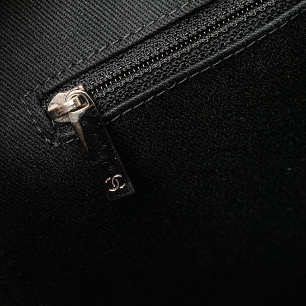 Pre-owned Chanel Large Quilted Calfskin In The Business Camera Bag Black