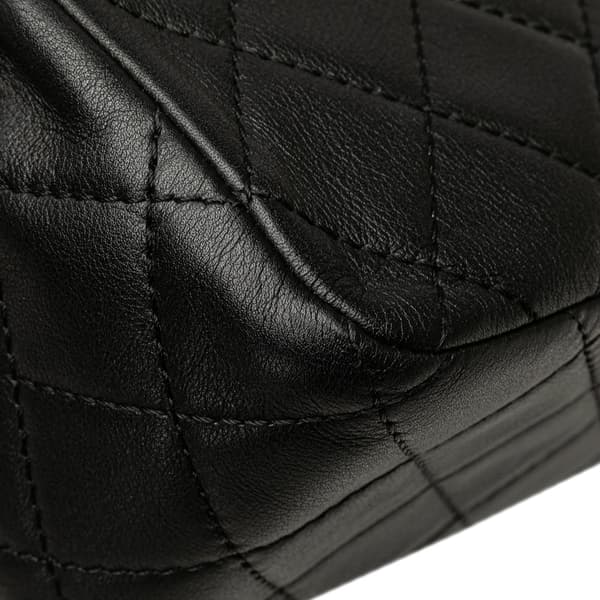 Pre-owned Chanel Large Quilted Calfskin In The Business Camera Bag Black