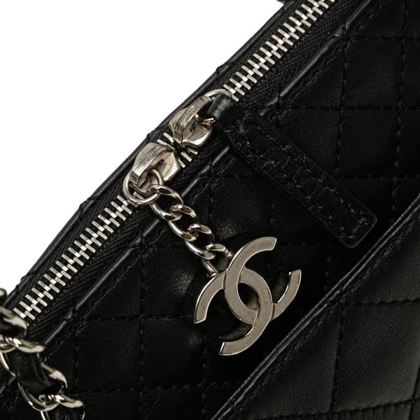 Pre-owned Chanel Large Quilted Calfskin In The Business Camera Bag Black