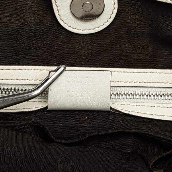 Pre-owned Gucci Medium GG Canvas Web Match Ball Tote Brown
