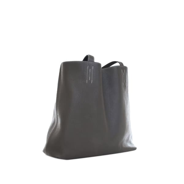 Pre-owned Hermès Clemence Double Sens 45 Gray