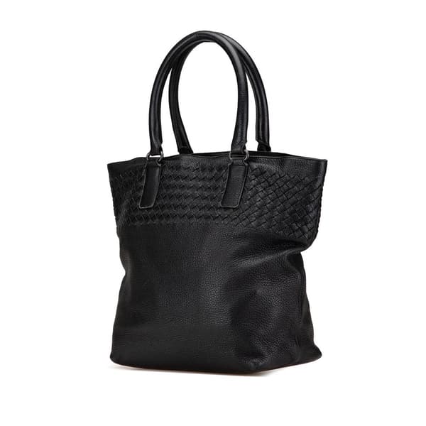Pre-owned Bottega Veneta Leather Intrecciato Tote Black