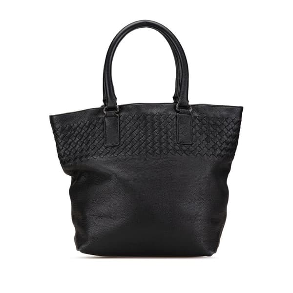 Pre-owned Bottega Veneta Leather Intrecciato Tote Black