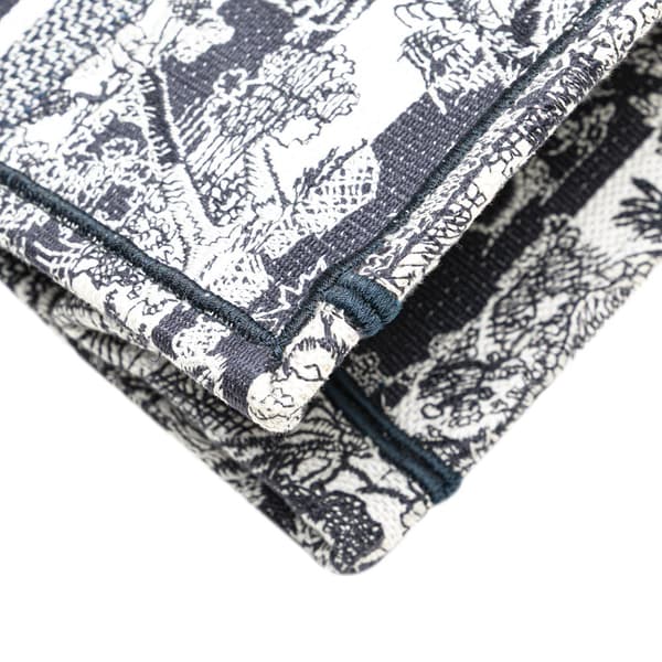 Pre-owned Dior Medium Canvas Embroidered Dioriviera Toile De Jouy Book Tote Blue