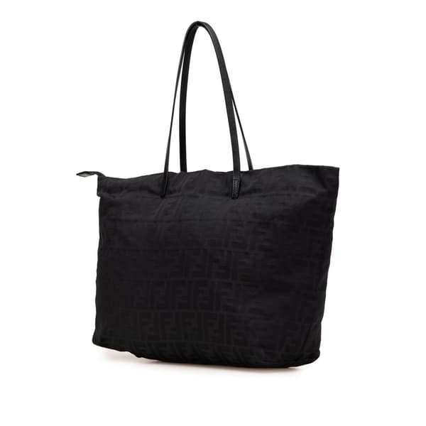 Pre-owned Fendi Zucca Canvas Tote Black