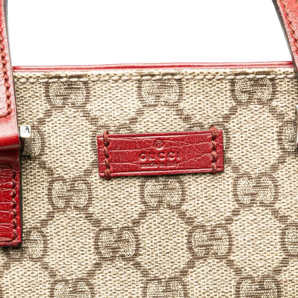 Pre-owned Gucci GG Supreme Tote Brown