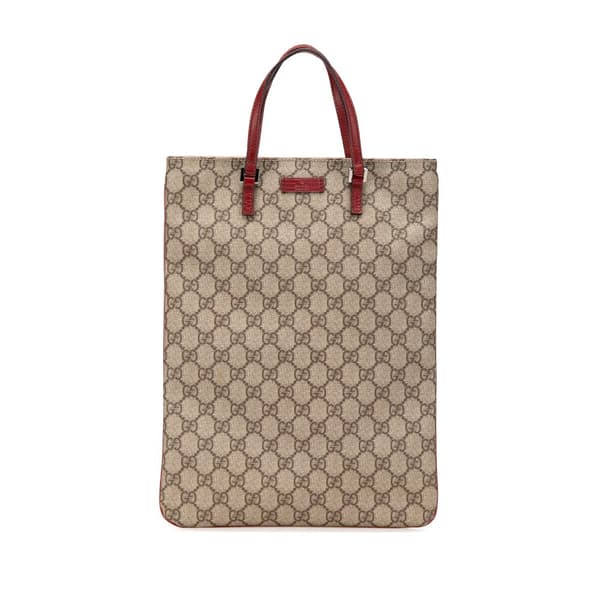 Pre-owned Gucci GG Supreme Tote Brown