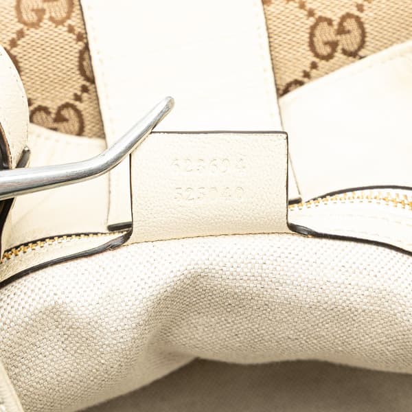 Pre-owned Gucci Medium GG Canvas Horsebit 1955 Tote Brown