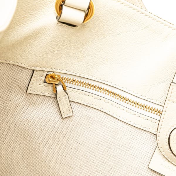Pre-owned Gucci Medium GG Canvas Horsebit 1955 Tote Brown