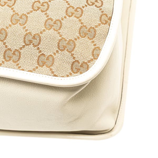 Pre-owned Gucci Medium GG Canvas Horsebit 1955 Tote Brown