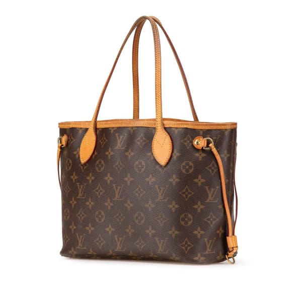 Pre-owned Louis Vuitton Monogram Neverfull PM Brown