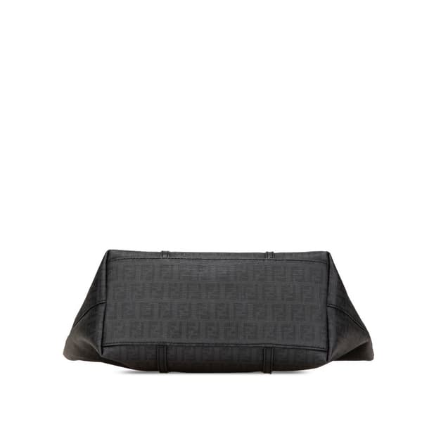 Pre-owned Fendi Zucchino Spalmati Tote Black