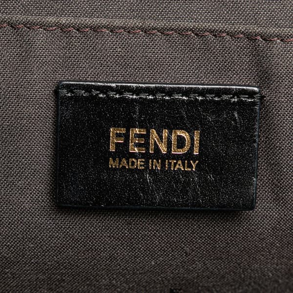 Pre-owned Fendi Zucchino Spalmati Tote Black