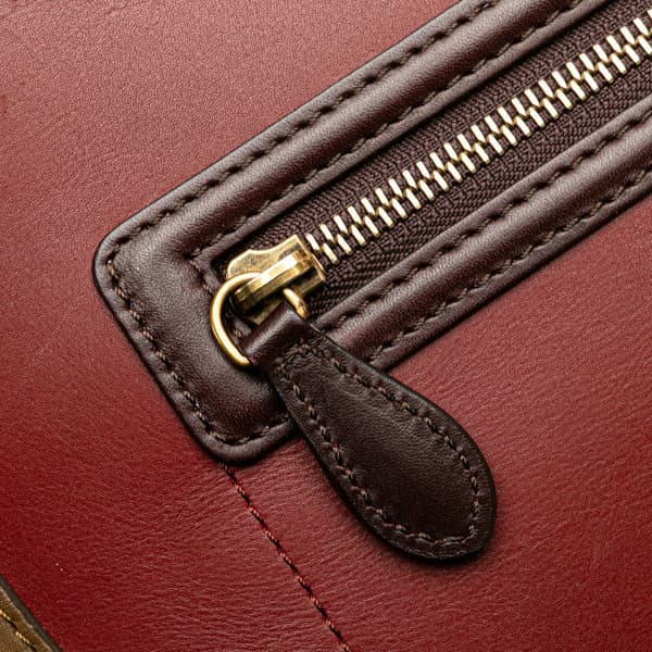 Pre-owned Celine Mini Tricolor Leather Luggage Tote Red
