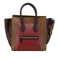 Pikkukuva 1 / 10: Pre-owned Celine Mini Tricolor Leather Luggage Tote Red
