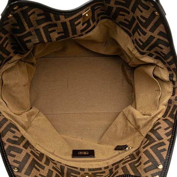 Pre-owned Fendi Zucca Canvas Chef Tote Brown