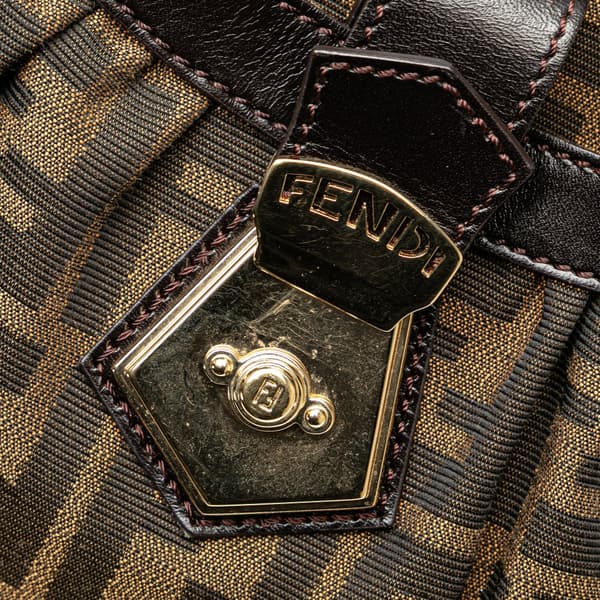 Pre-owned Fendi Zucca Canvas Chef Tote Brown
