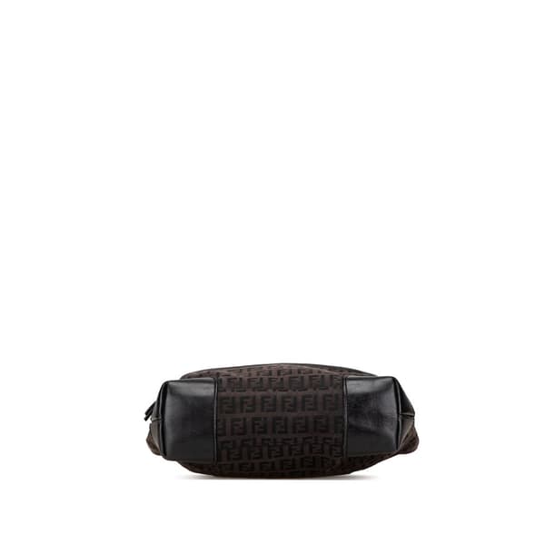 Pre-owned Fendi Zucchino Canvas Chef Shopping Tote Brown