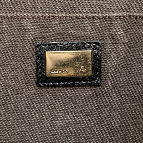 Pre-owned Fendi Zucchino Canvas Chef Shopping Tote Brown
