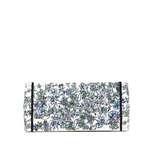 Pre-owned Dior Medium Canvas Embroidered Flowers Book Tote Blue