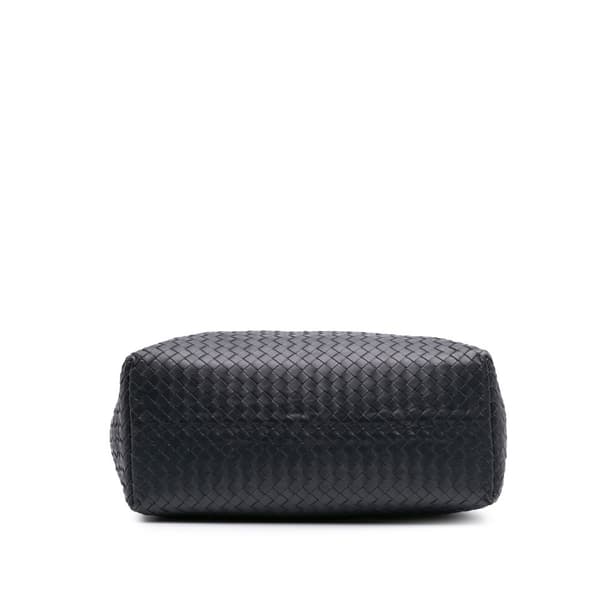 Pre-owned Bottega Veneta Nappa Intrecciato Belt Strap Tote Blue