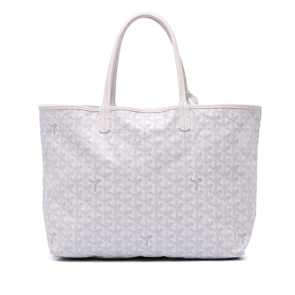 Pre-owned Goyard Goyardine Saint Louis PM White