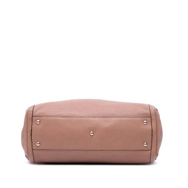 Pre-owned Gucci Large Leather Bella Tote Pink