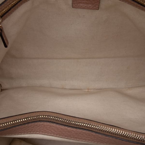 Pre-owned Gucci Large Leather Bella Tote Pink