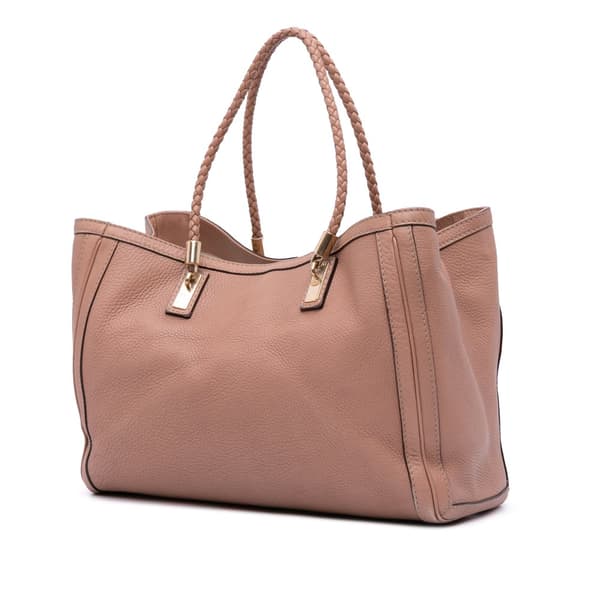 Pre-owned Gucci Large Leather Bella Tote Pink