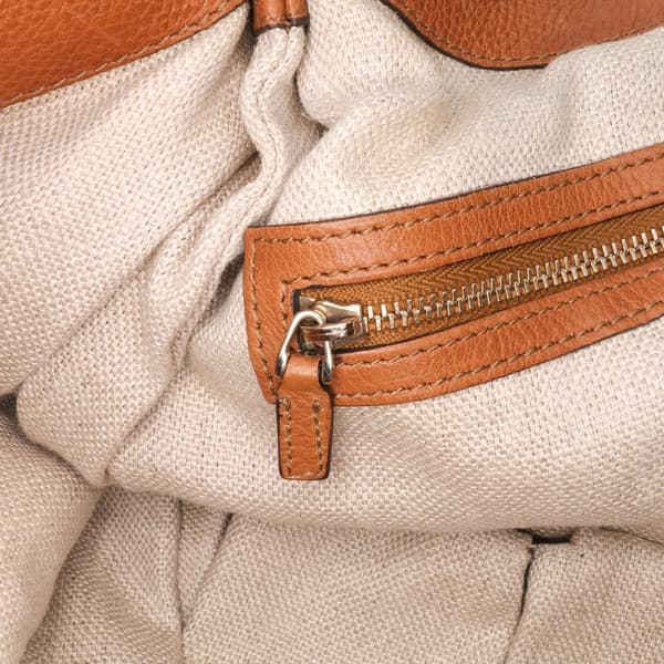 Pre-owned Gucci Calfskin Marrakech Tote Brown