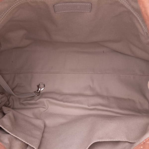 Pre-owned Chanel Small Iridescent Calfskin Sea Hit Tote Brown