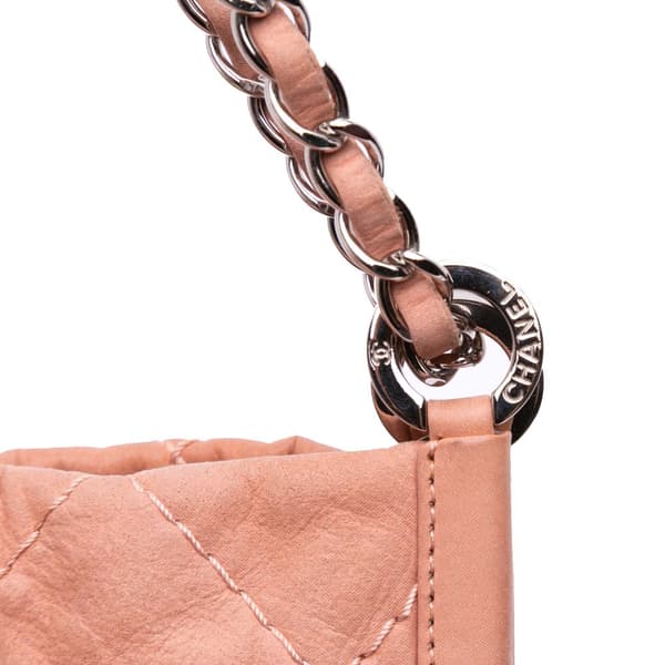 Pre-owned Chanel Small Iridescent Calfskin Sea Hit Tote Brown