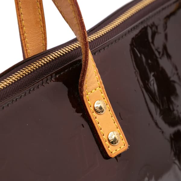 Pre-owned Louis Vuitton Monogram Vernis Bellevue GM Red