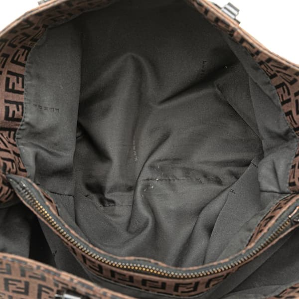 Pre-owned Fendi Zucchino Canvas Tote Brown