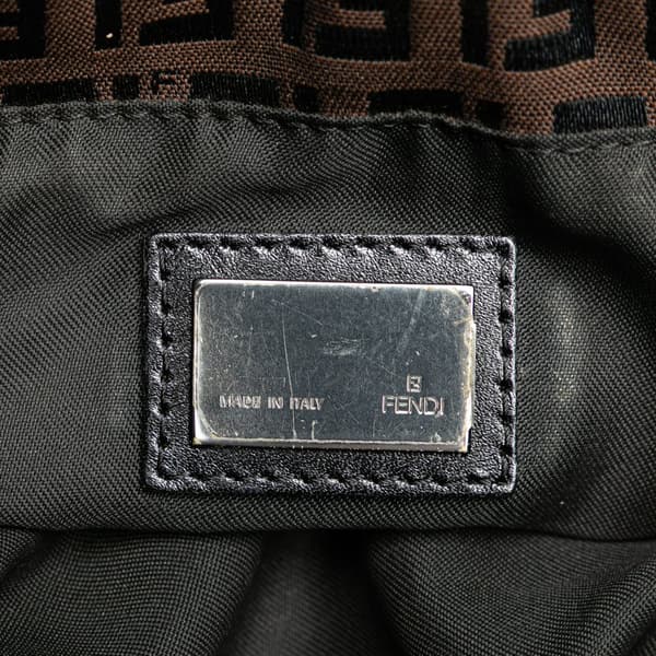 Pre-owned Fendi Zucchino Canvas Tote Brown