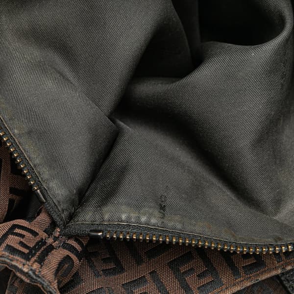 Pre-owned Fendi Zucchino Canvas Tote Brown