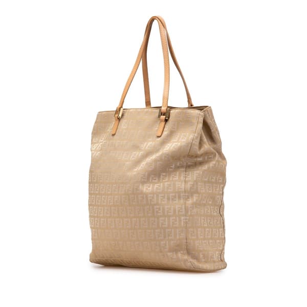 Pre-owned Fendi Zucchino Canvas Tote Brown