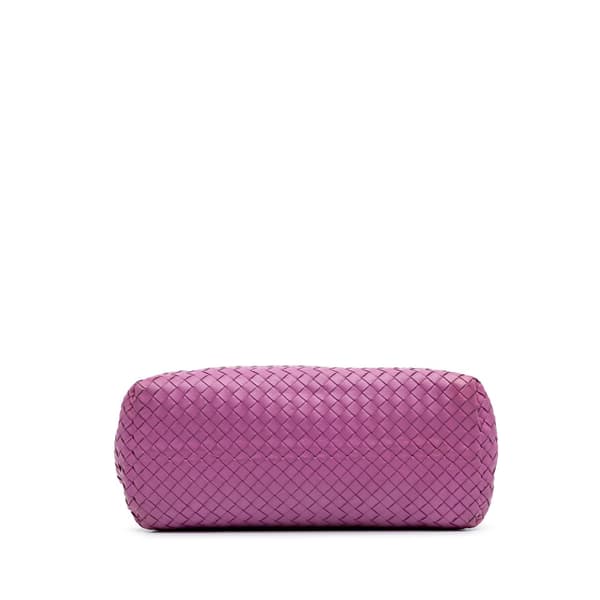 Pre-owned Bottega Veneta Medium Nappa Intrecciato Double Chain Tote Purple