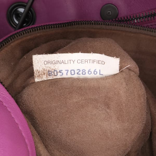 Pre-owned Bottega Veneta Medium Nappa Intrecciato Double Chain Tote Purple