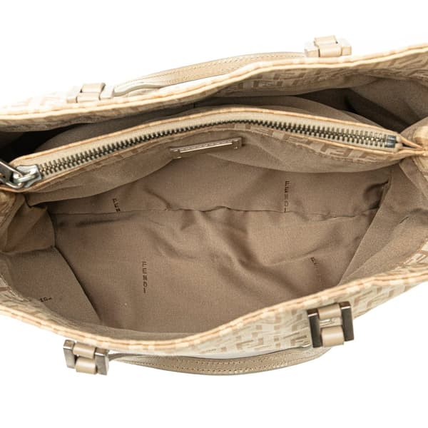 Pre-owned Fendi Zucchino Canvas Tote Brown