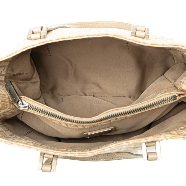 Pre-owned Fendi Zucchino Canvas Tote Brown