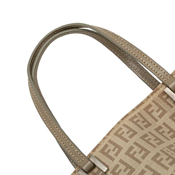 Pre-owned Fendi Zucchino Canvas Tote Brown
